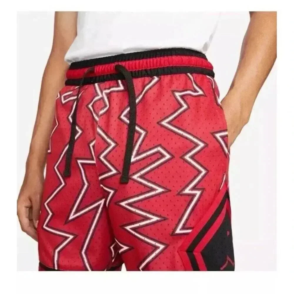 Nike Air Jordan Jumpman AOP Mesh Shorts Red Black XL